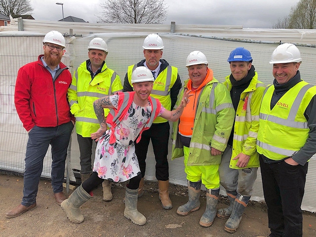 Darren Brown (front) with his workmates