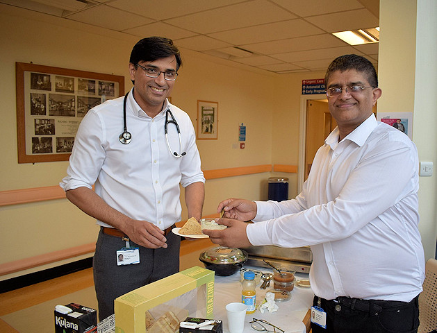 Staff and patients enjoyed delicious food