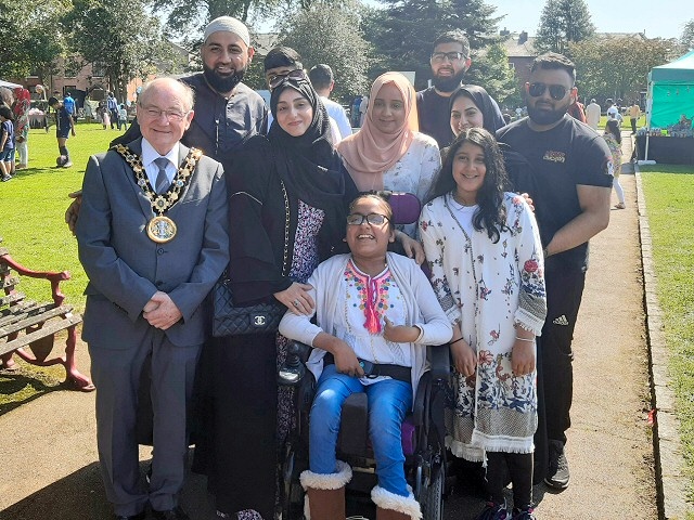 Mayor Billy Sheerin was invited to an Eid festival in Broadfield Park