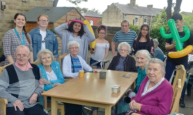 Young adults host party at Rosemary Care Home