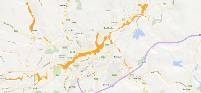 Flood alert in force now for Littleborough and Rochdale