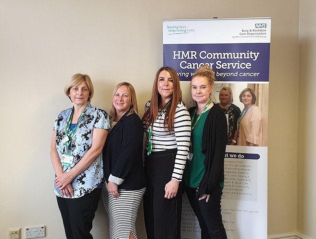 L-R: HMR Community Cancer Service - Tricia Dodgson, Wendy Cheetham, Suzie Sutcliffe, Mel Jones