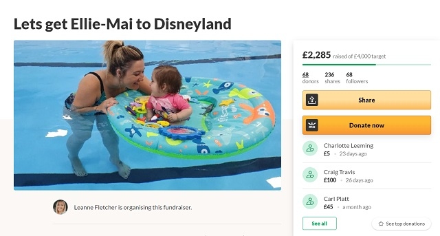 Help a little girl from Rochdale with spina bifida to go to Disneyland