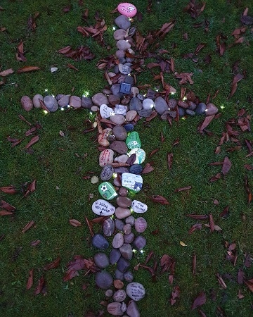 The cross at St Andrew’s Church in Dearnley