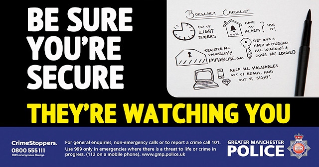 Greater Manchester Police burglary checklist