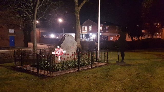 The Castleton War Memorial is now illuminated at night time, thanks to a new floodlight