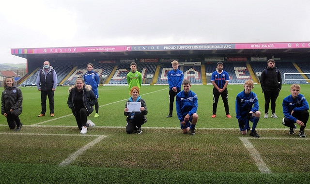 NCS students with Dale Chief Executive David Bottomley and NCS Manager Emily Harrison