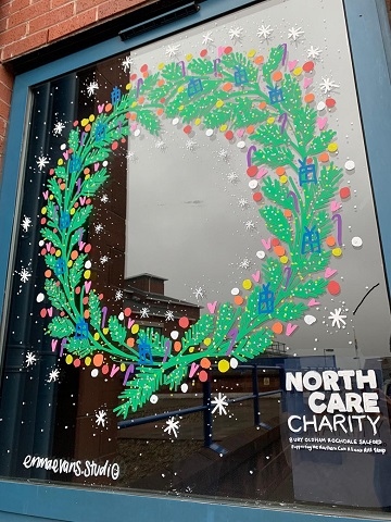 The festive artwork at Rochdale Infirmary