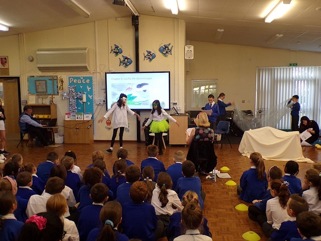 Children performing Lizzifly the Sea Scout