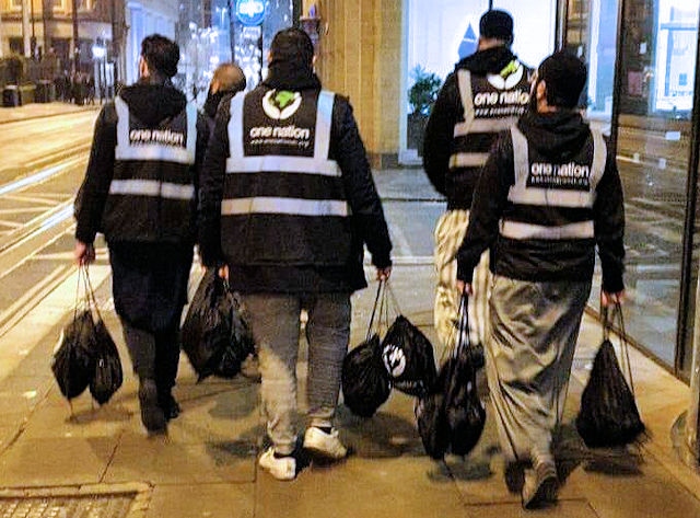 One Nation Rochdale volunteers in Manchester