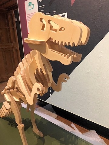 T-Rex model at Dippy on Tour: A Natural History Adventure exhibition at Touchstones