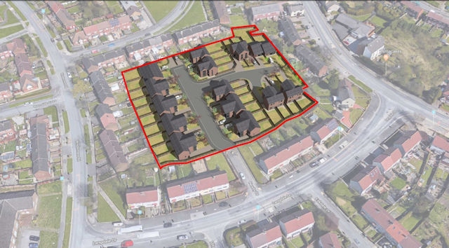 3D image of development off Newby Drive, Langley, Middleton