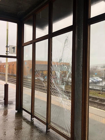 Damage at Littleborough Railway Station