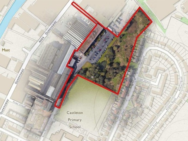 Plan showing site proposed for housing behind Farrel Ltd in Castleton, Rochdale - via Rochdale Council