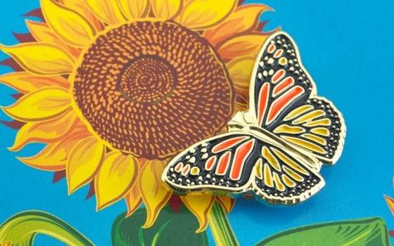 Springhill Hospice butterfly pin badge