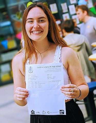 Alice McNally achieved two A* grades and two A grades