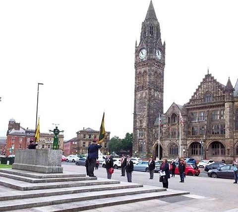 Rochdale & District Fusiliers’ Association held a ceremony at Rochdale cenotaph to commemorate VJ Day