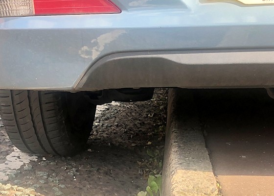 Car parked on pavement