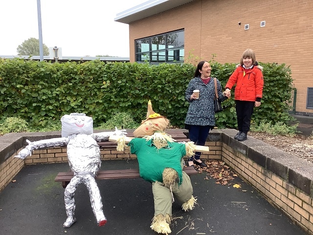 Springside with Hamer Learning Community School held its own inclusive scarecrow trail