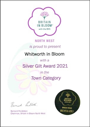 Whitworth in Bloom's certificate