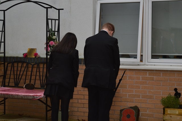 The dedication of the remembrance garden at Oulder Hill