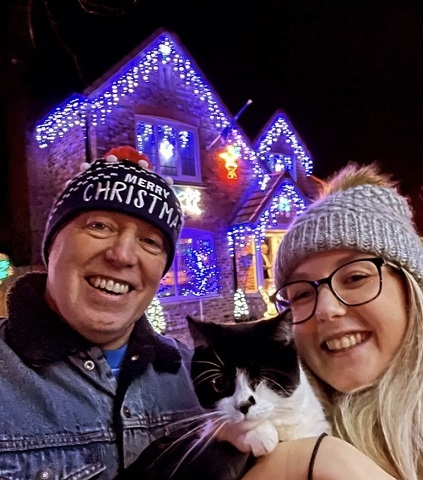 The Christmas lights on Wrenbury Drive, Burnedge