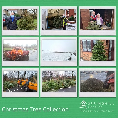 Real Christmas trees were donated from across the borough, contributing towards patient care at the hospice