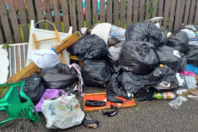 This pile of waste was dumped in Heywood in 2021