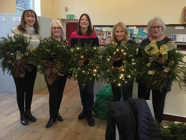 Residents were shown how to create the perfect wreath