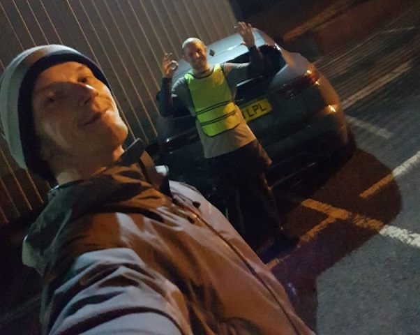 John and Carl before a night run