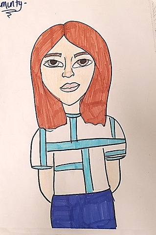 A student's depiction of Araminta 'Minty' Cane, the protagonist of Moondial