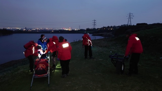 Volunteers of the Rossendale and Pendle Mountain Rescue Team were called out just before 8pm following a request from the North West Ambulance Service to assist with the medical episode