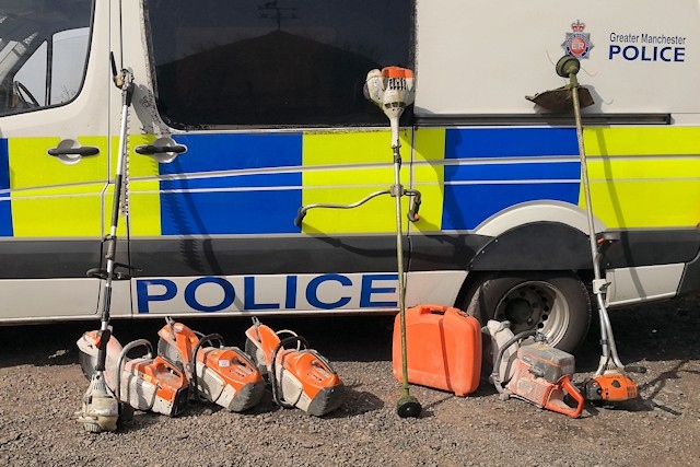 Police seized suspected stolen farm and building machinery