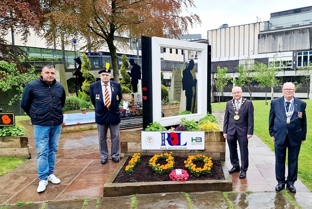 Councillor Billy Sheerin commemorated the centenary of the Royal British Legion on Saturday 15 May at Rochdale Memorial Gardens