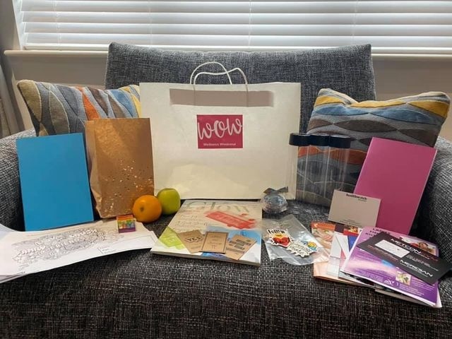 Each resident received a wellness pack with details of support services available to them locally and some treats to encourage healthy living. 