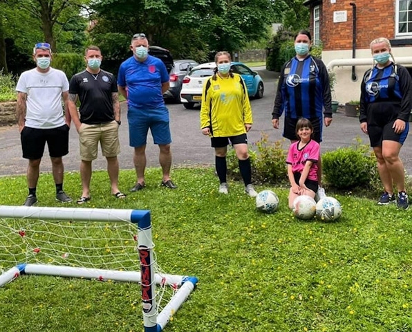 Rochdale AFC Military Veterans visited Half Acre House Residential Home on Sunday 13 June