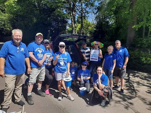 Twelve people took part in a sponsored walk for the GEM Appeal charity