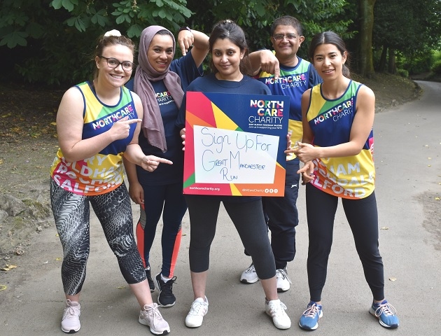 NorthCare Charity is offering free places for the Great Manchester Run to encourage people to fundraise to support the NHS in Rochdale, Bury, Oldham and Salford