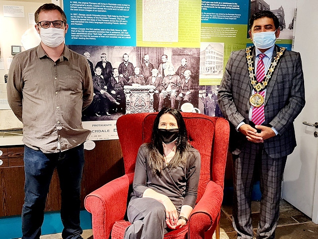 Mayor of Rochdale Councillor Aasim Rashid visited Rochdale Pioneers Museum for International Co-op Day