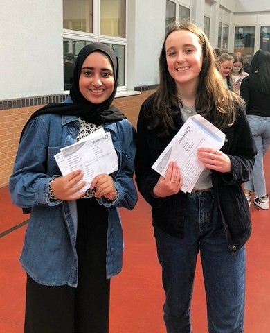 Oulder Hill students with their GCSE results