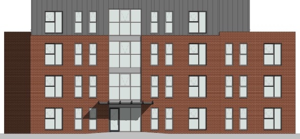 Proposed apartment block on the former site of Wellfield GP surgery