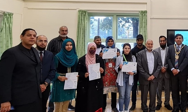 Volunteers with their certificates at Deeplish Community Centre