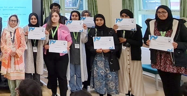 Volunteers with their certificates at Deeplish Community Centre