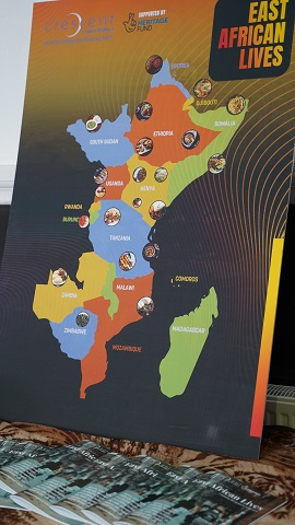 A banner showing the countries which make up East Africa