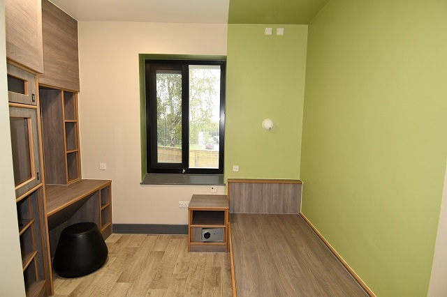 Bedroom at Walkerwood psychiatric intensive care unit based at Tameside General Hospital