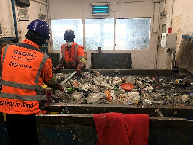 The Materials Recovery Facility (MRF) at Longley Lane, Manchester