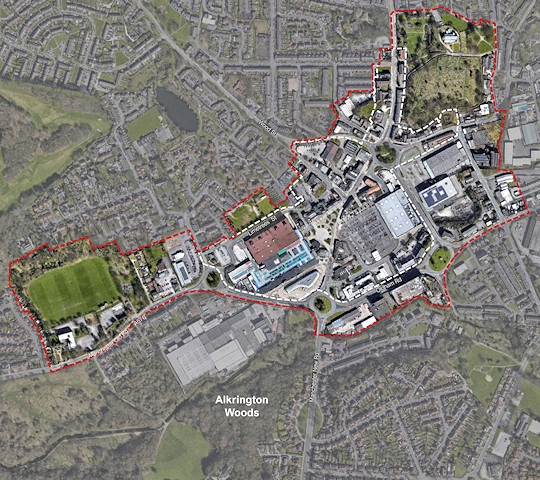 An overview of the area that will form part of the masterplan