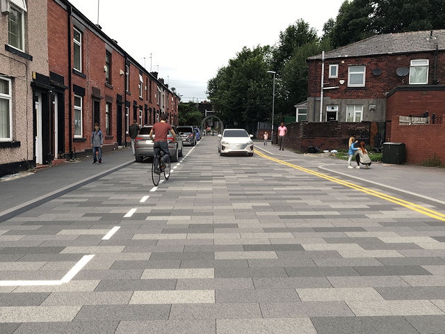 Artist impression of how space will be made walking and cycling friendly once the Active Neighbourhood scheme is in place