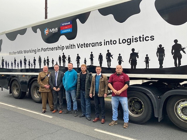 L-R: Major Ian Battersby (VIL Chairman), Alister Jackson (CTP – Career Transition Partnership), Reece Jackson, David Ashcroft (Veterans), Air Commodore David Tait, Darren Wright (VIL CEO)