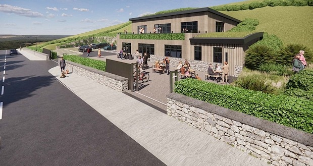 Bank Top Farm, Littleborough - CGI of proposed farm shop and cafe